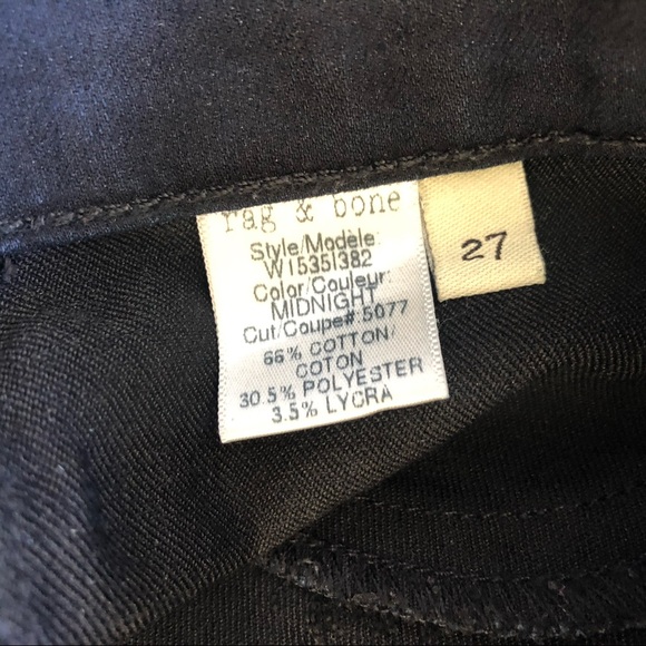 Rag & Bone black Devi skinny jeans with zipper hem - Picture 7 of 7